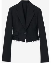 McQueen - Cropped Single-Breasted Jacket - Lyst