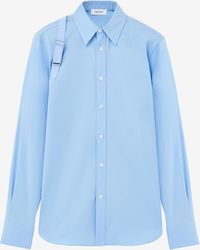 McQueen - Chemise À Harnais, Avec Bande À Logo - Lyst