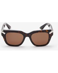 Alexander McQueen - Brown Punk Rivet Square Sunglasses - Lyst