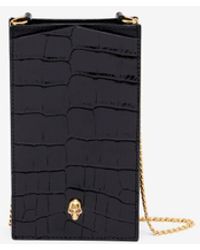 Alexander McQueen - Leather Skull Phone Case On Chain - Lyst