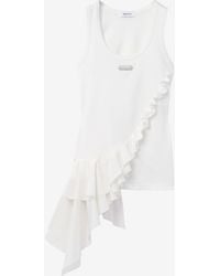 McQueen - Asymmetric Ruffle Tank Top - Lyst