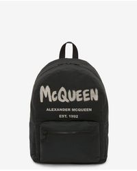 Alexander McQueen - Sac à dos metropolitan noir à graffiti - Lyst