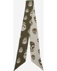 McQueen - Sciarpa Skull A Nastro - Lyst
