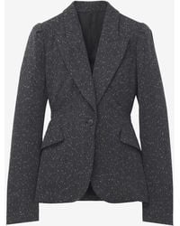 McQueen - Flecked Pinstripe Single-Breasted Jacket - Lyst