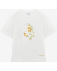 McQueen - Floral Skull T-Shirt - Lyst