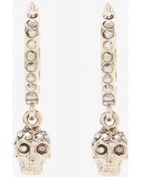McQueen - Skull Mini Creole Hoop Earrings - Lyst
