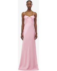 McQueen - Robe Aus Seidensatin - Lyst