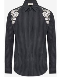 Alexander McQueen - Black Embroidered Harness Shirt - Lyst