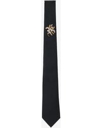 McQueen - Jewelled Mistletoe Embroidery Tie - Lyst