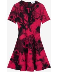 McQueen - Floral Jacquard Mini Dress - Lyst
