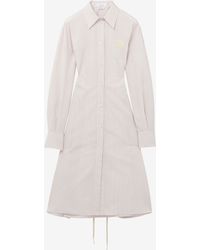 McQueen - Pinstriped Shirt Dress - Lyst