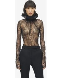 McQueen - Floral Lace Top - Lyst