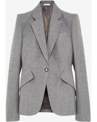 McQueen - Wool Pinstripe Single-Breasted Jacket - Lyst