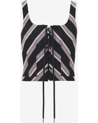 McQueen - Chevron Stripe Corset Top - Lyst