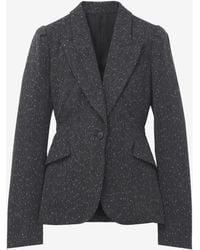 McQueen - Flecked Pinstripe Single-Breasted Jacket - Lyst