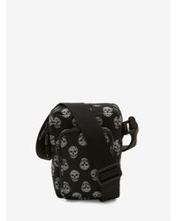 Alexander McQueen - Black Biker Skull Urban Mini Messenger Bag - Lyst
