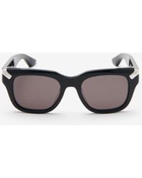 Alexander McQueen - Black Punk Rivet Square Sunglasses - Lyst