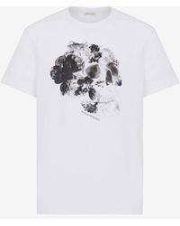 Alexander McQueen - T-shirt mit fold skull - Lyst