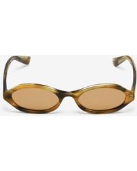McQueen - Geometrische Ovale Sonnenbrille - Lyst