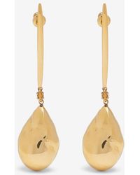 Alexander McQueen - Gold Metal Pearl Stick Earrings - Lyst