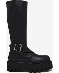 McQueen - Sofa Knee-High Buckle Boot - Lyst