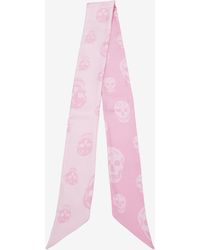 McQueen - Sciarpa Skull A Nastro - Lyst