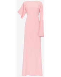 Alexander McQueen - Pink Asymmetric Evening Dress - Lyst