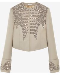 McQueen - Beaded Frogging Cropped Jacket - Lyst