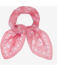 McQueen - Silk Skull Print Scarf - Lyst