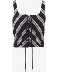 McQueen - Chevron Stripe Corset Top - Lyst