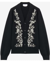 McQueen - Floral Embroidery Cardigan - Lyst