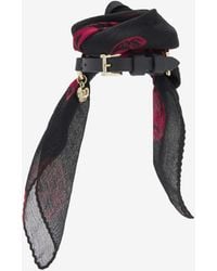 McQueen - Skull Scarf Double Wrap Bracelet - Lyst
