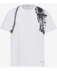 Alexander McQueen - T-shirt mit fold gurt - Lyst
