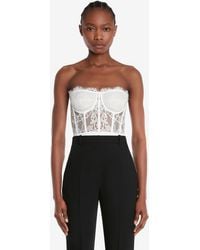 McQueen - Corset En Dentelle - Lyst