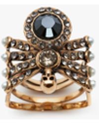 Alexander McQueen Gold Spider Ring - Metallic