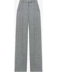 McQueen - Grisaille Wool Tailored Trousers - Lyst