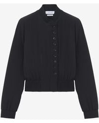 McQueen - Silk Bomber Jacket - Lyst