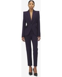 McQueen - Grain De Poudre Cigarette Trousers - Lyst