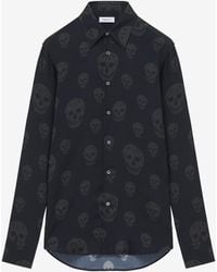 McQueen - Camicia Con Stampa Skull - Lyst