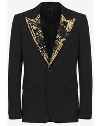 Alexander McQueen - Embroidered Single-breasted Jacket - Lyst