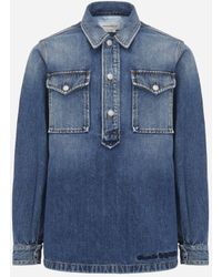 Alexander McQueen Camicia in denim - Blu