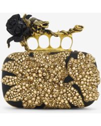 McQueen - Rose & Snake Knuckle Clutch - Lyst