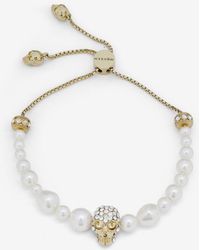 McQueen - Skull And Friendship Bracelet - Lyst