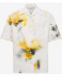Alexander McQueen - Bowlingshirt mit obscured flower-motiv - Lyst