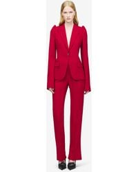 McQueen - Grain De Poudre Tailored Trousers - Lyst