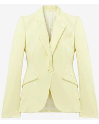 McQueen - Wool Gabardine Single-Breasted Jacket - Lyst