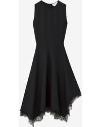 McQueen - Asymmetrical Dress With Lace Detailing - Lyst