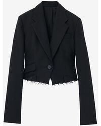 McQueen - Cropped Single-Breasted Jacket - Lyst