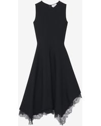 McQueen - Lace Trim A-Line Dress - Lyst
