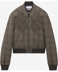 McQueen - Prince Of Wales Check Bomber Jacket - Lyst
